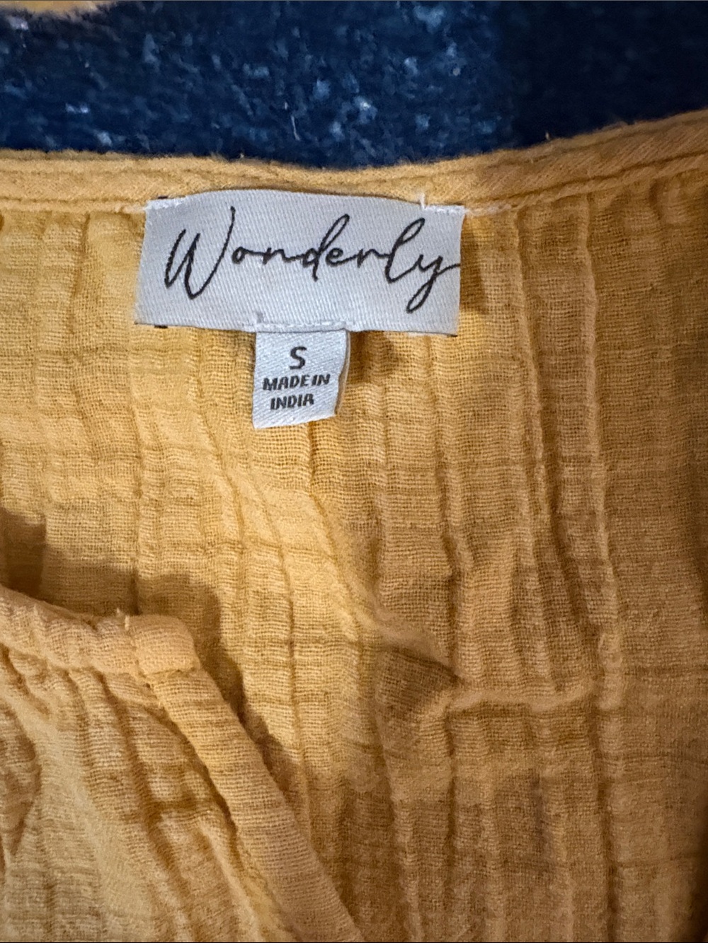 OFFERS OPEN! Wonderly Gold Mustard yellow Texture Sleeveless sundress summer S - Picture 2 of 5
